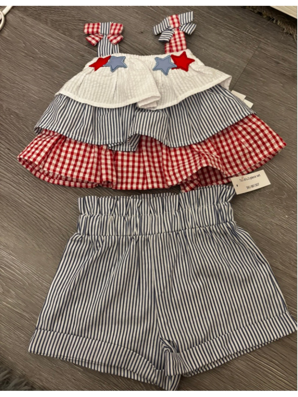 Rare Editions Set 12 Months Red White Blue Stars